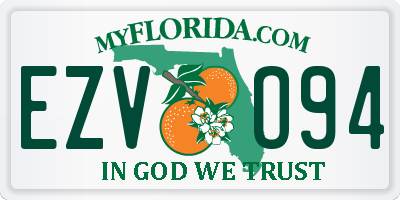 FL license plate EZVO94