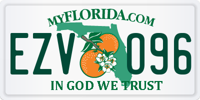 FL license plate EZVO96