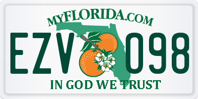 FL license plate EZVO98