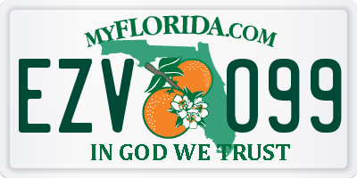 FL license plate EZVO99