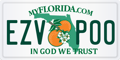 FL license plate EZVP00