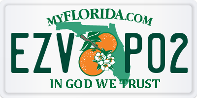 FL license plate EZVP02