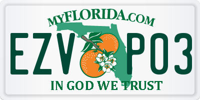 FL license plate EZVP03