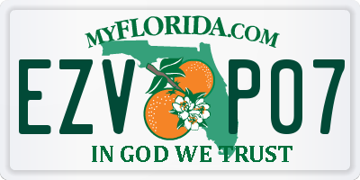 FL license plate EZVP07