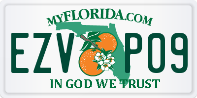 FL license plate EZVP09