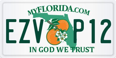 FL license plate EZVP12