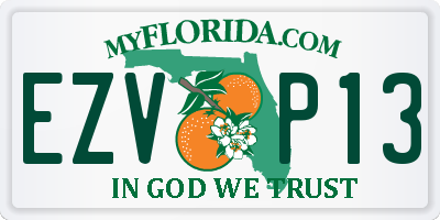 FL license plate EZVP13