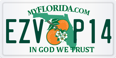 FL license plate EZVP14