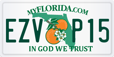 FL license plate EZVP15