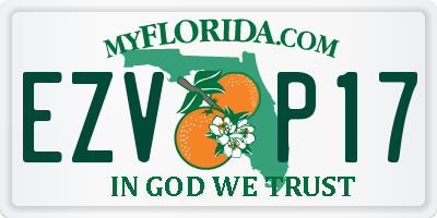 FL license plate EZVP17