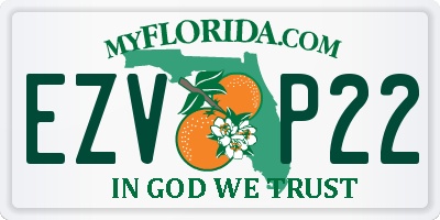 FL license plate EZVP22