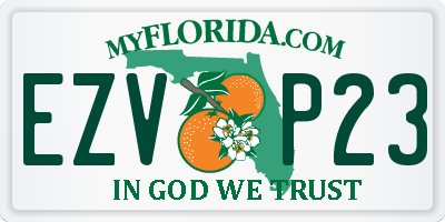 FL license plate EZVP23