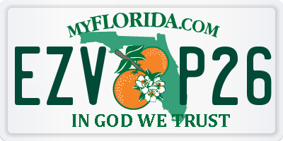 FL license plate EZVP26