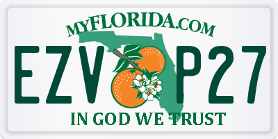 FL license plate EZVP27