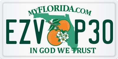 FL license plate EZVP30