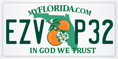 FL license plate EZVP32