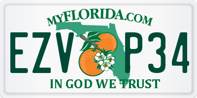 FL license plate EZVP34