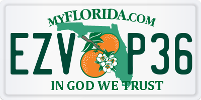 FL license plate EZVP36