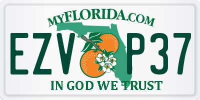 FL license plate EZVP37