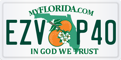 FL license plate EZVP40