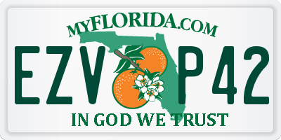 FL license plate EZVP42