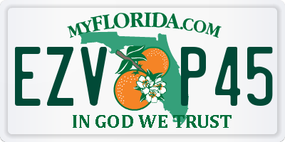 FL license plate EZVP45