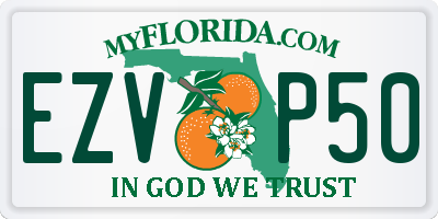 FL license plate EZVP50