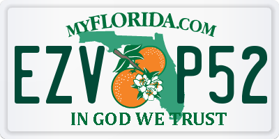 FL license plate EZVP52