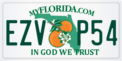 FL license plate EZVP54