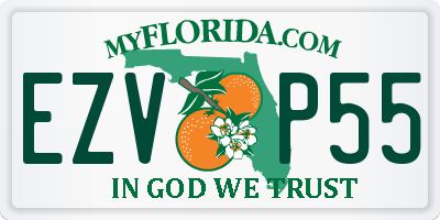 FL license plate EZVP55