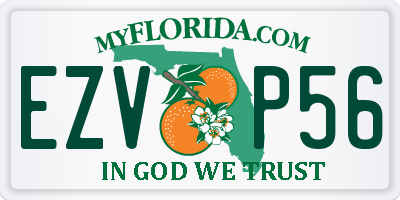 FL license plate EZVP56