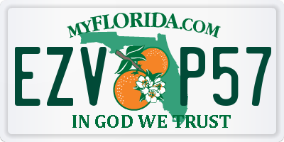 FL license plate EZVP57