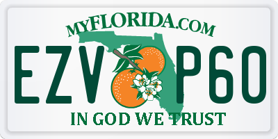 FL license plate EZVP60