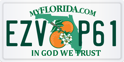 FL license plate EZVP61