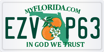 FL license plate EZVP63