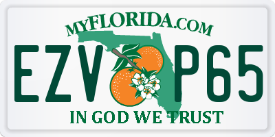 FL license plate EZVP65