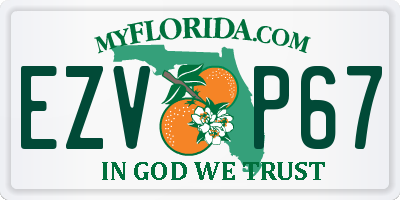 FL license plate EZVP67