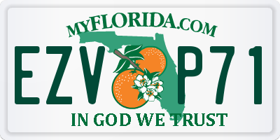 FL license plate EZVP71