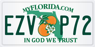 FL license plate EZVP72