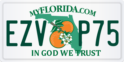 FL license plate EZVP75