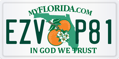 FL license plate EZVP81