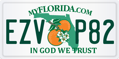 FL license plate EZVP82