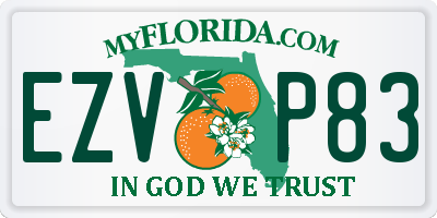 FL license plate EZVP83