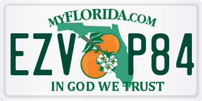 FL license plate EZVP84