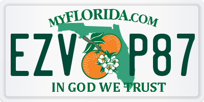 FL license plate EZVP87