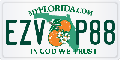 FL license plate EZVP88