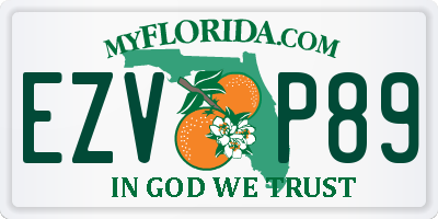 FL license plate EZVP89