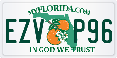 FL license plate EZVP96