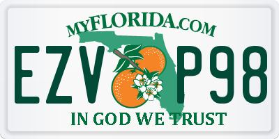 FL license plate EZVP98