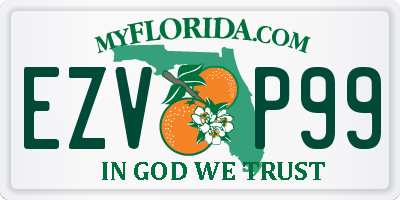 FL license plate EZVP99